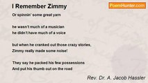 Rev. Dr. A. Jacob Hassler - I Remember Zimmy