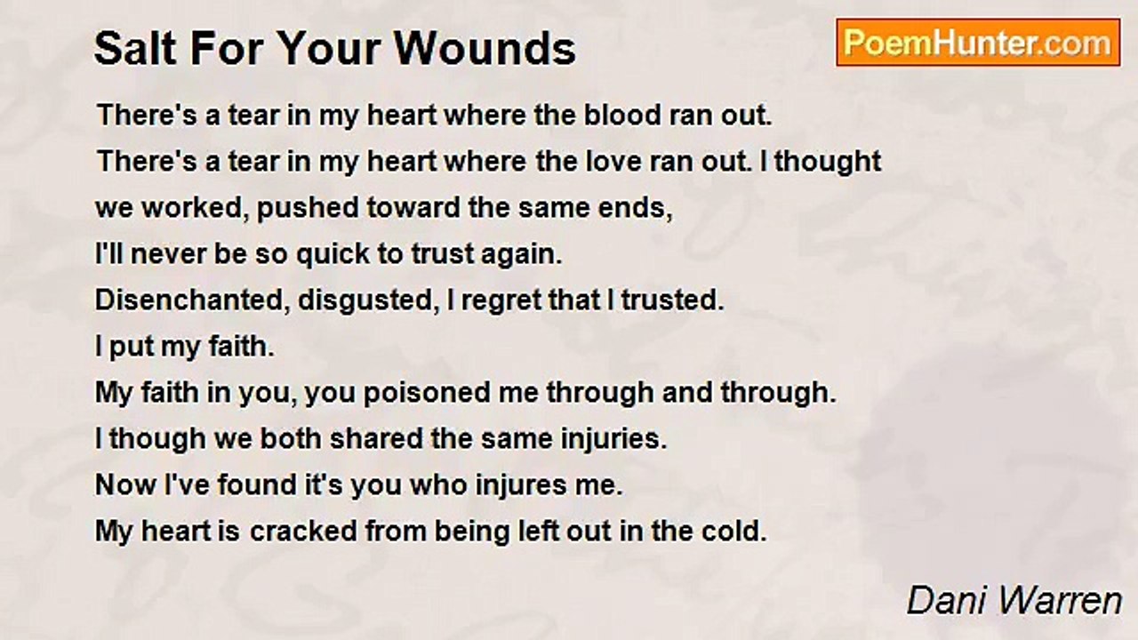 Dani Warren - Salt For Your Wounds