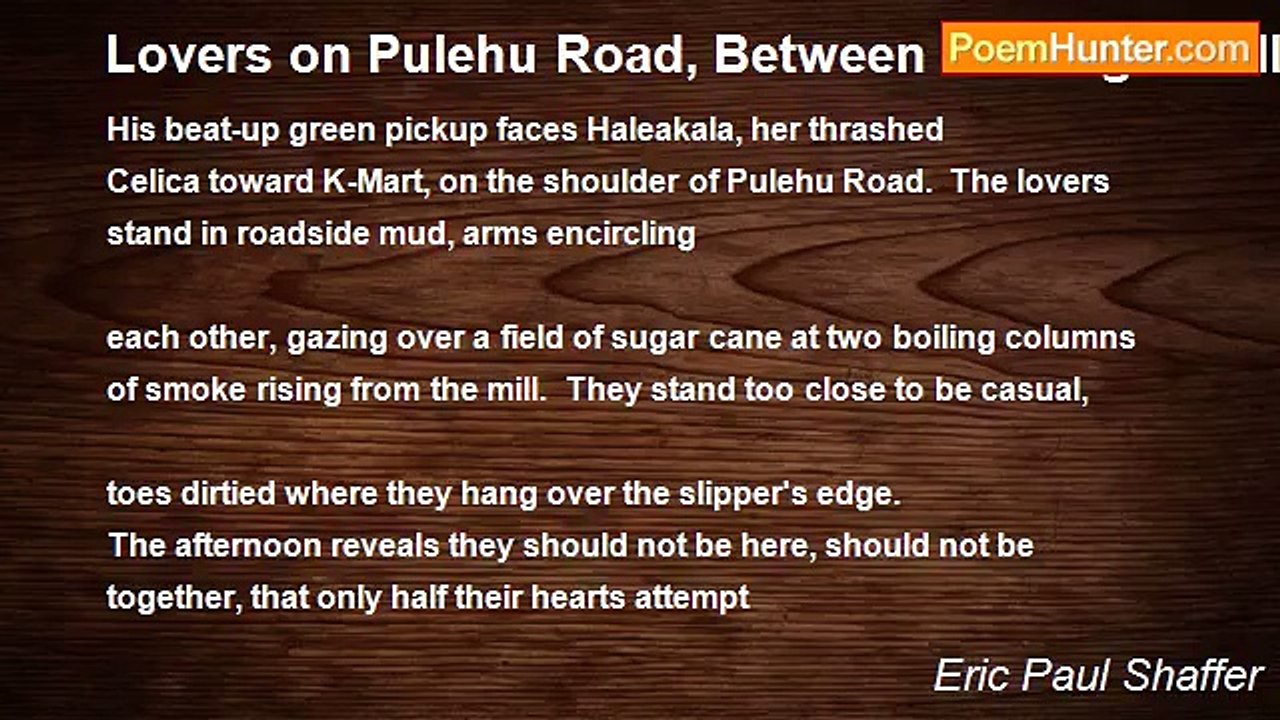 Eric Paul Shaffer - Lovers on Pulehu Road, Between the Sugar Mill and the Maui County Dump