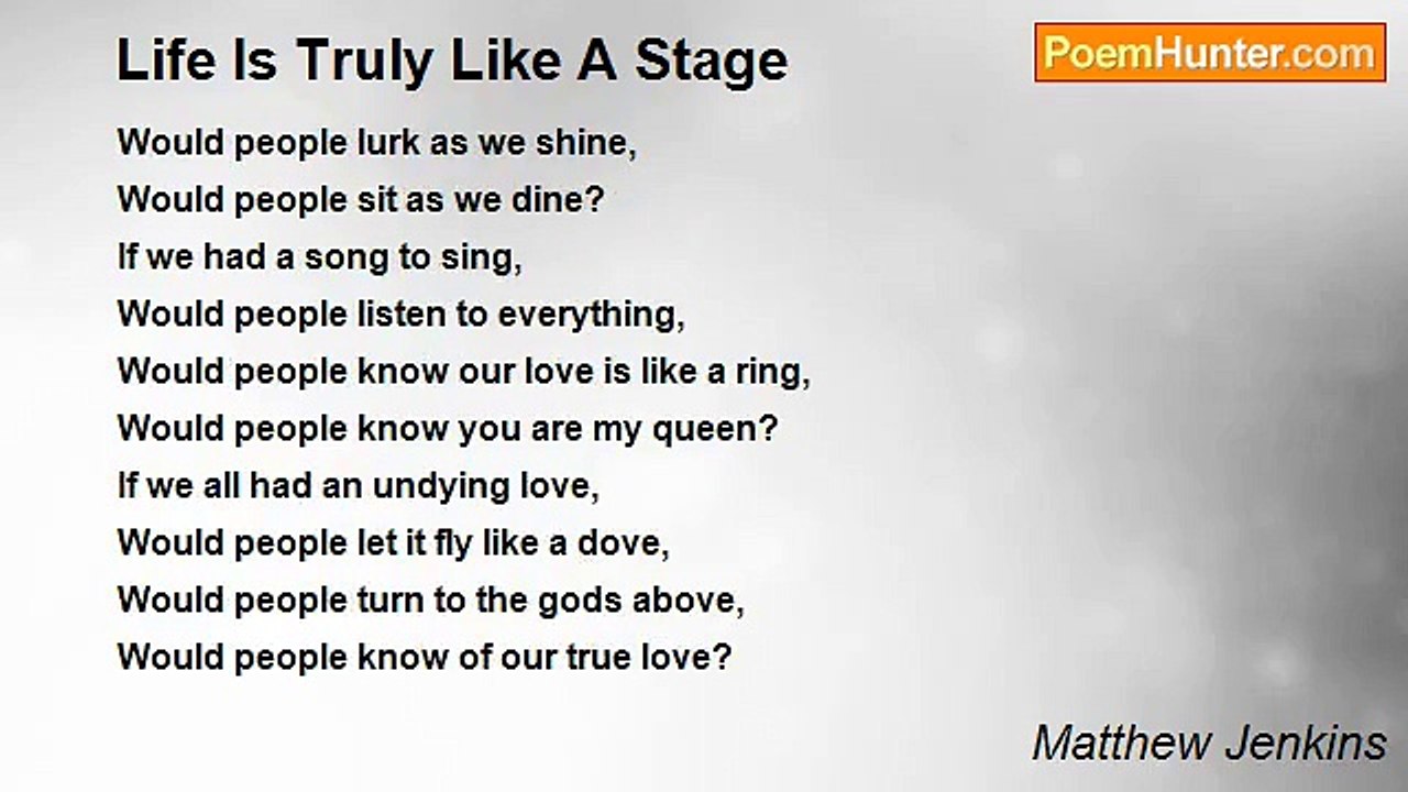 Matthew Jenkins - Life Is Truly Like A Stage