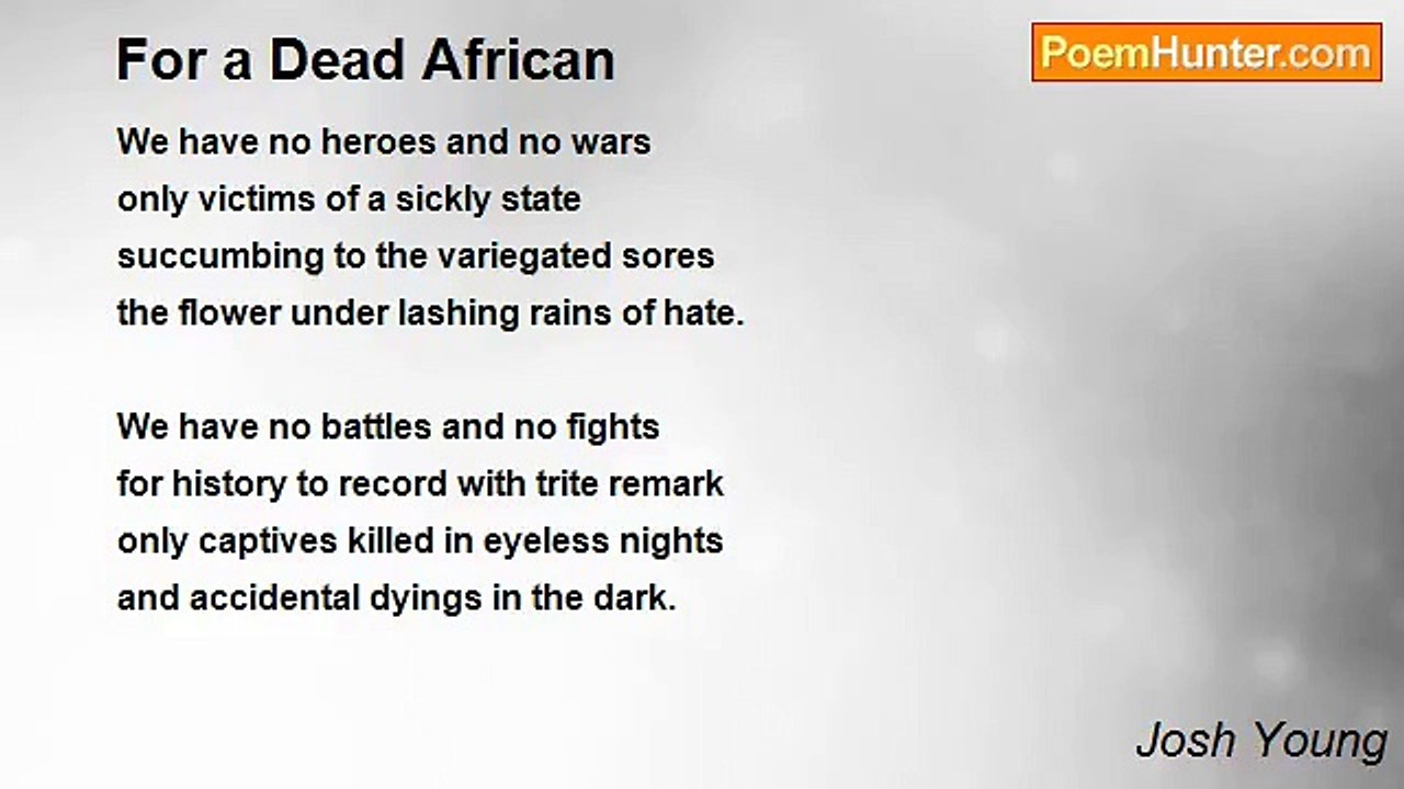 Josh Young - For a Dead African