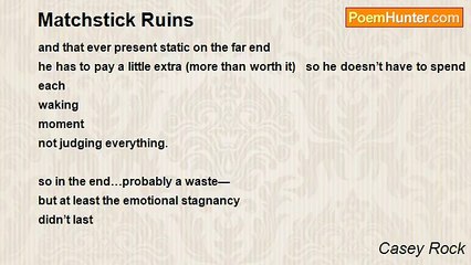 Casey Rock - Matchstick Ruins