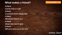 Ashley Olson - What makes a friend?