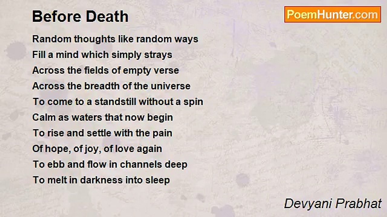 Devyani Prabhat - Before Death