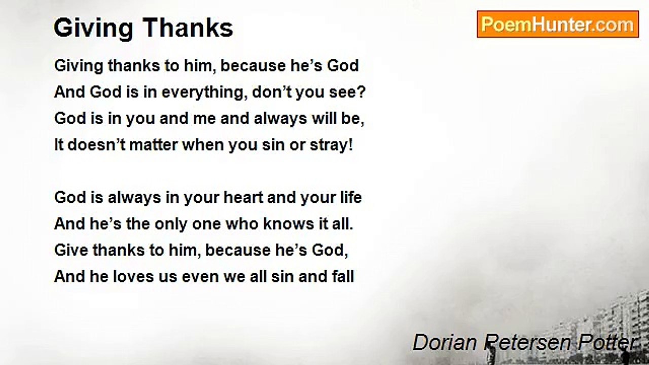 Dorian Petersen Potter - Giving Thanks