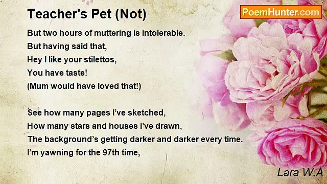 Lara W.A - Teacher's Pet (Not)