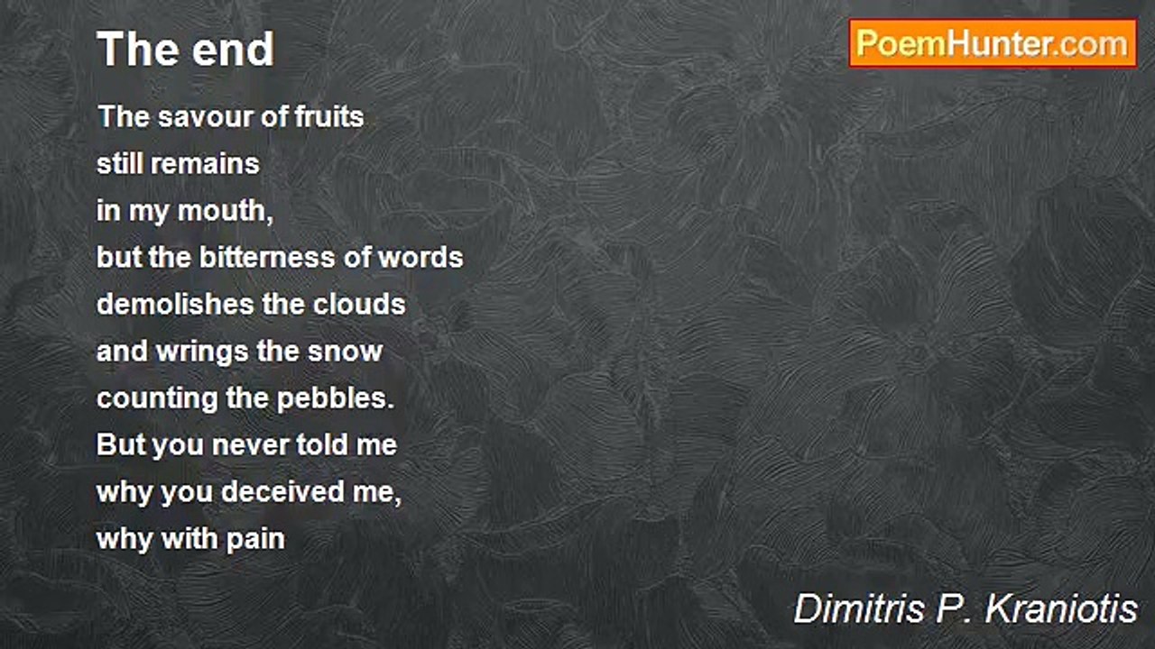 Dimitris P. Kraniotis - The end