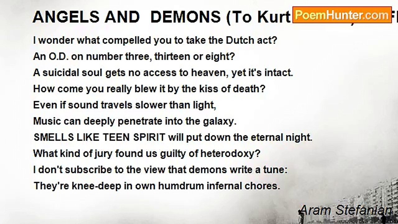 Aram Stefanian - ANGELS AND  DEMONS (To Kurt Cobain)      FROM BOOK: ANGELES REBELDES Y DEMONIOS EXTRANJEROS