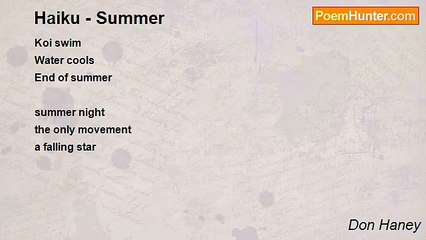 Don Haney - Haiku - Summer