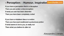 Alessandra Liverani - - Perception: : Humour, Inspiration