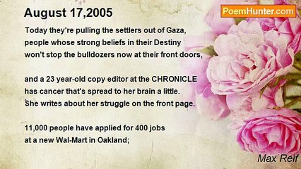 Max Reif - August 17,2005