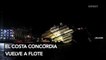 El Costa Concordia flota de nuevo