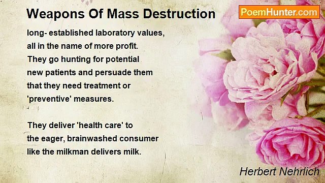 Herbert Nehrlich - Weapons Of Mass Destruction
