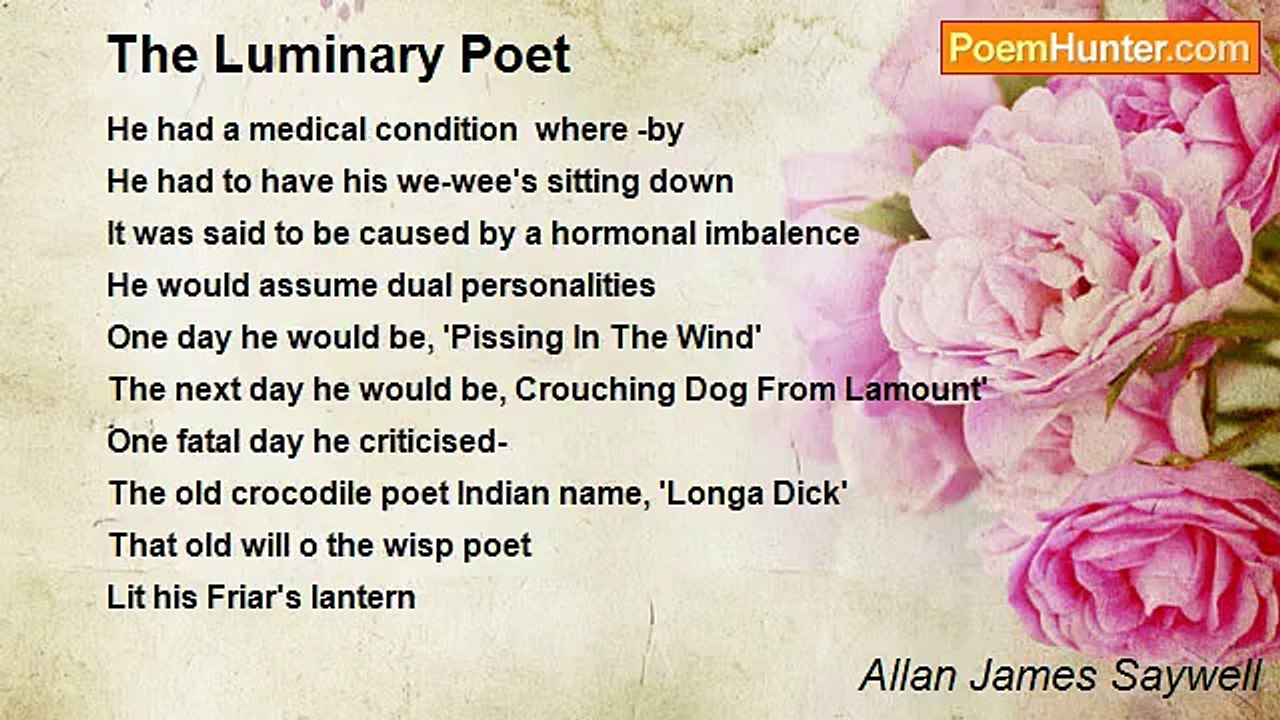 Allan James Saywell - The Luminary Poet