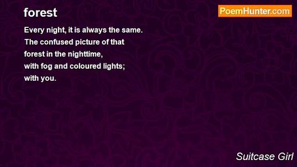 Suitcase Girl - forest