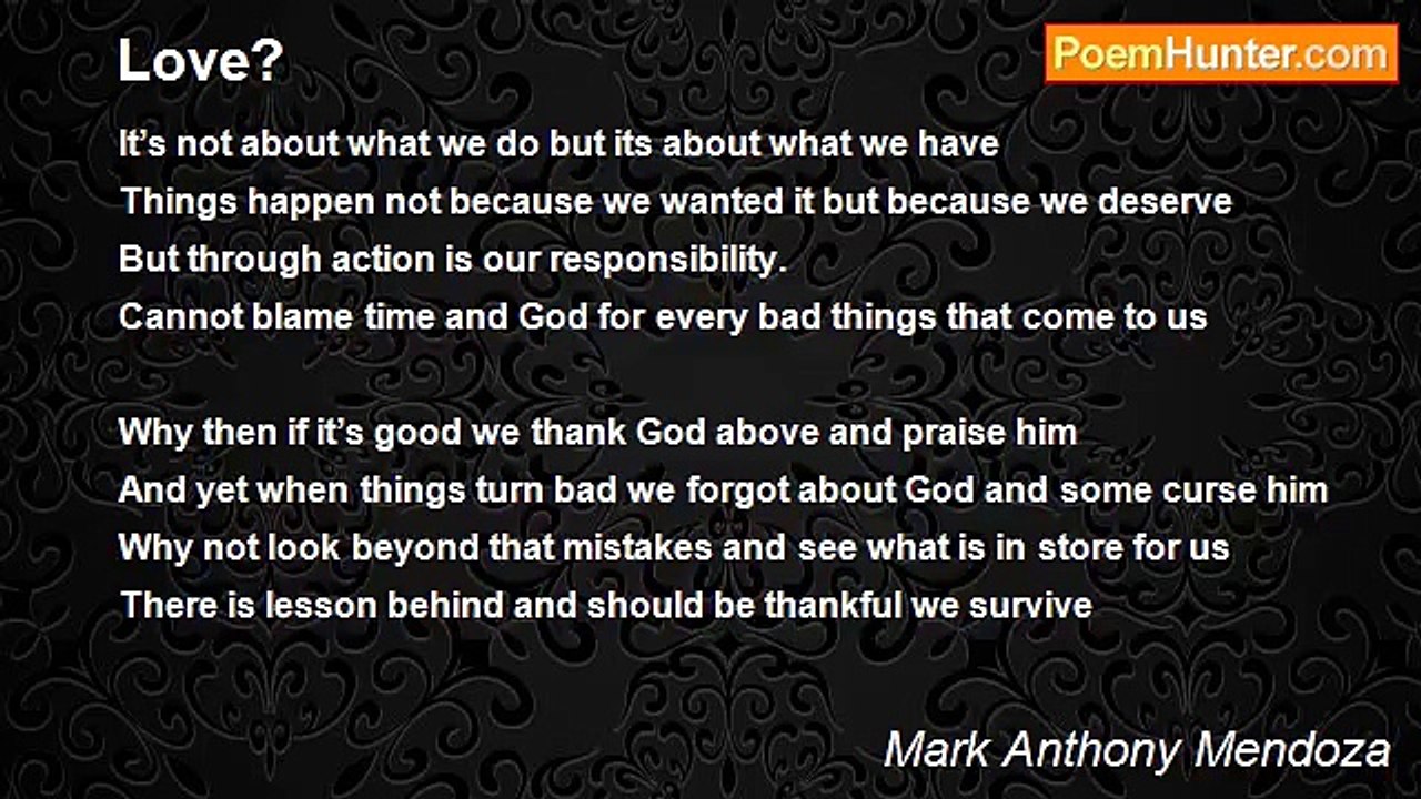 Mark Anthony Mendoza - Love?