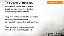 Gordon Whittaker - The Death Of Respect.