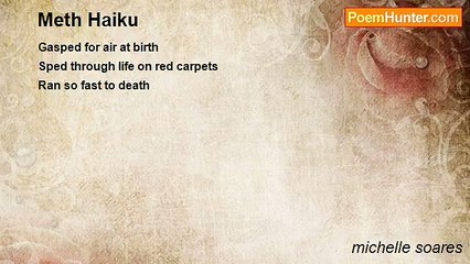 michelle soares - Meth Haiku