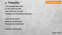 Igwe Kalu - x. Telepathy