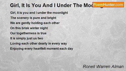 Ronell Warren Alman - Girl, It Is You And I Under The Moonlight