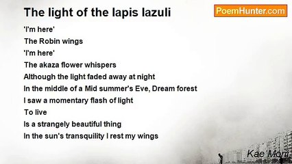 Kae Morii - The light of the lapis lazuli
