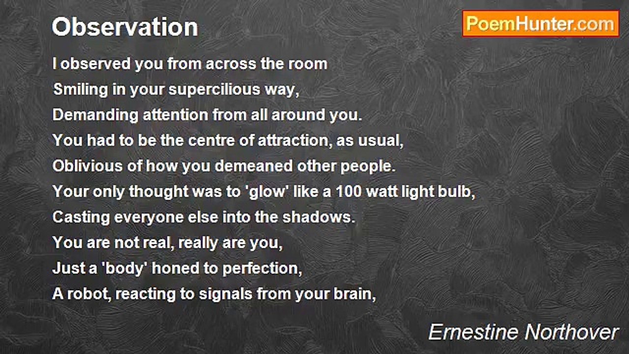 Ernestine Northover - Observation