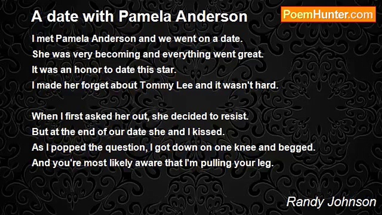 Randy Johnson - A date with Pamela Anderson
