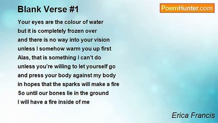 Erica Francis - Blank Verse #1