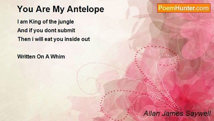 Allan James Saywell - You Are My Antelope