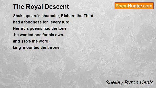 Shelley Byron Keats - The Royal Descent