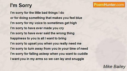 Mike Bailey - I'm Sorry