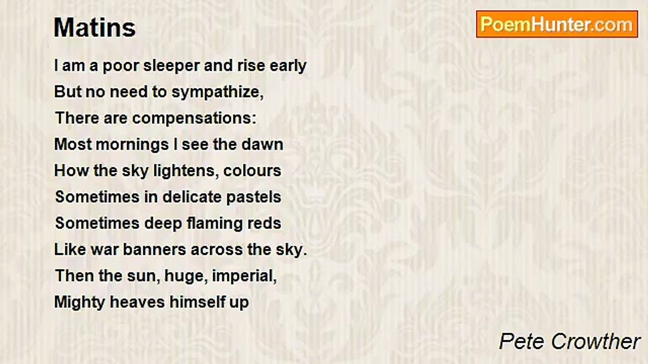 Pete Crowther - Matins