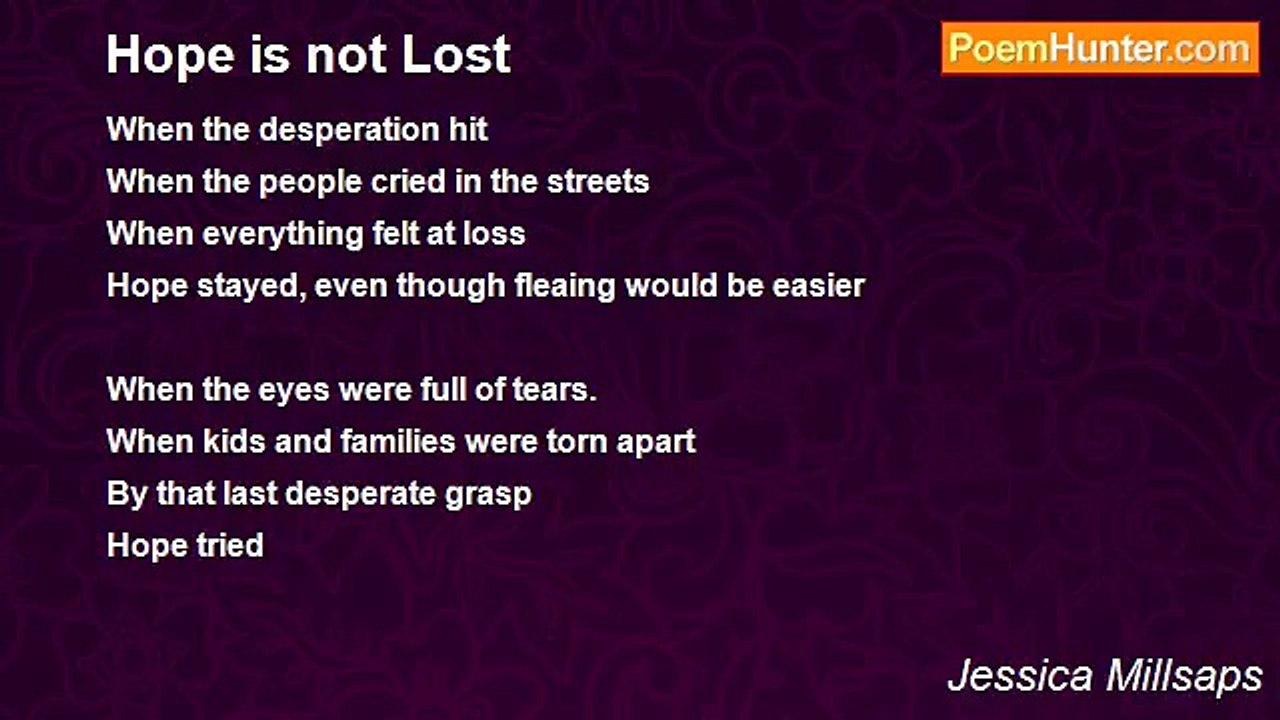 Jessica Millsaps - Hope is not Lost