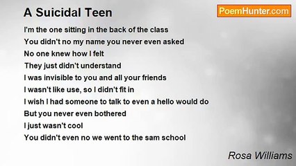 Rosa Williams - A Suicidal Teen