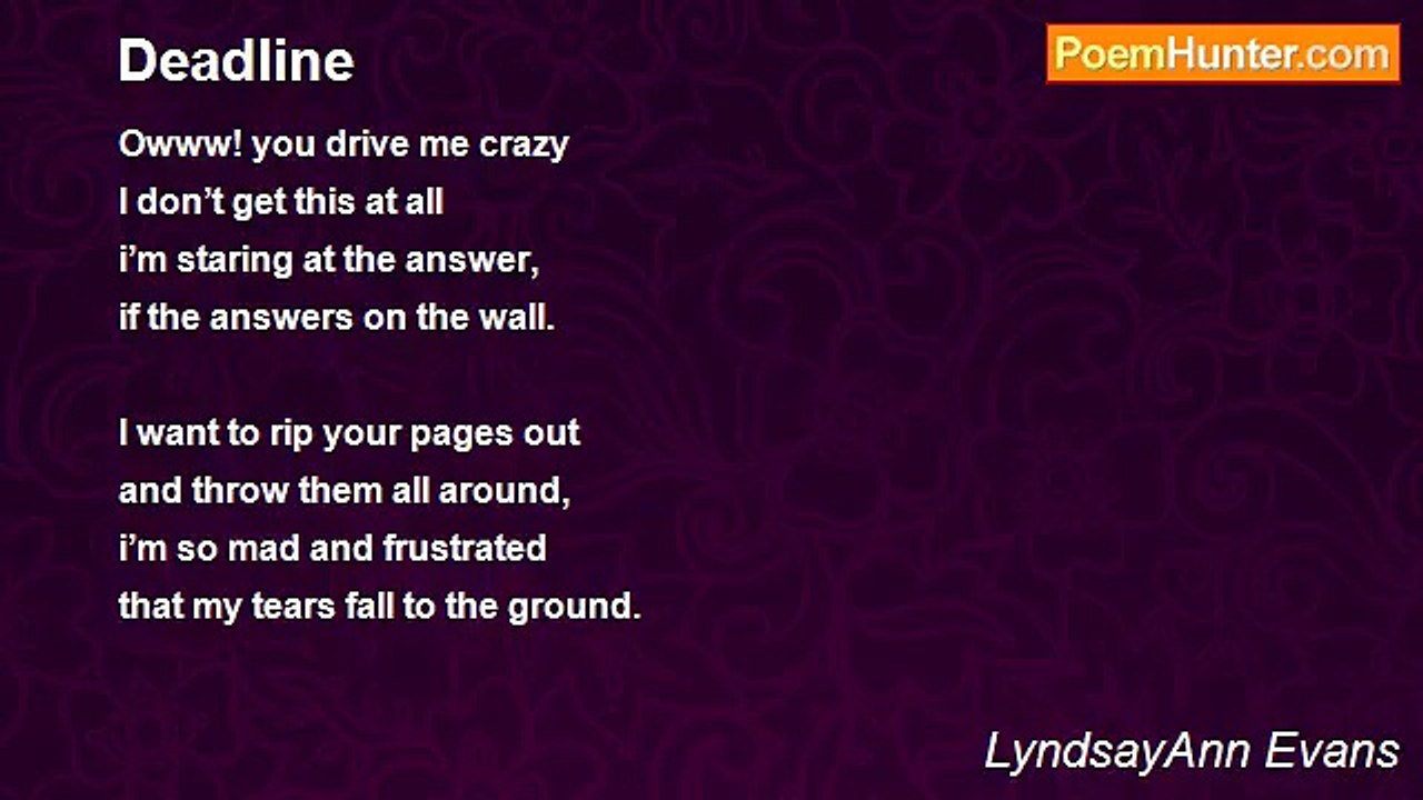LyndsayAnn Evans - Deadline