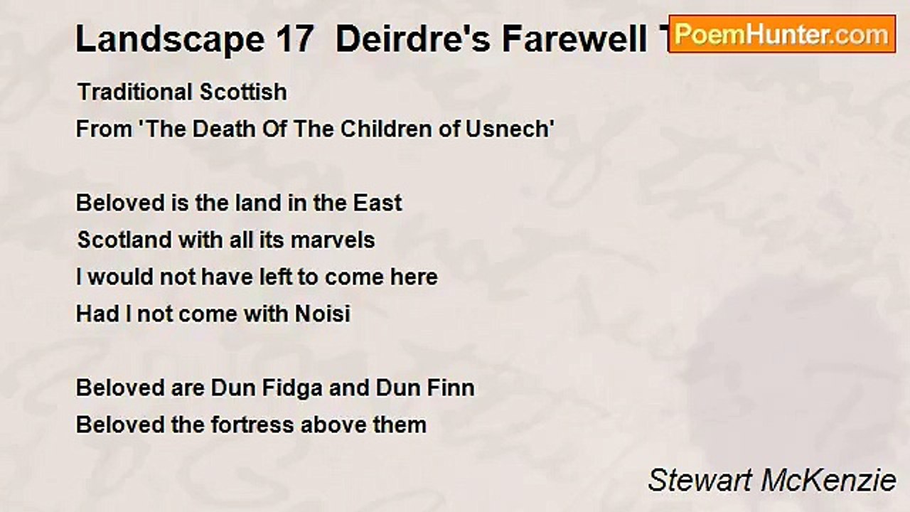 Stewart McKenzie - Landscape 17  Deirdre's Farewell To Scotland