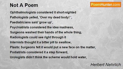 Herbert Nehrlich - Not A Poem