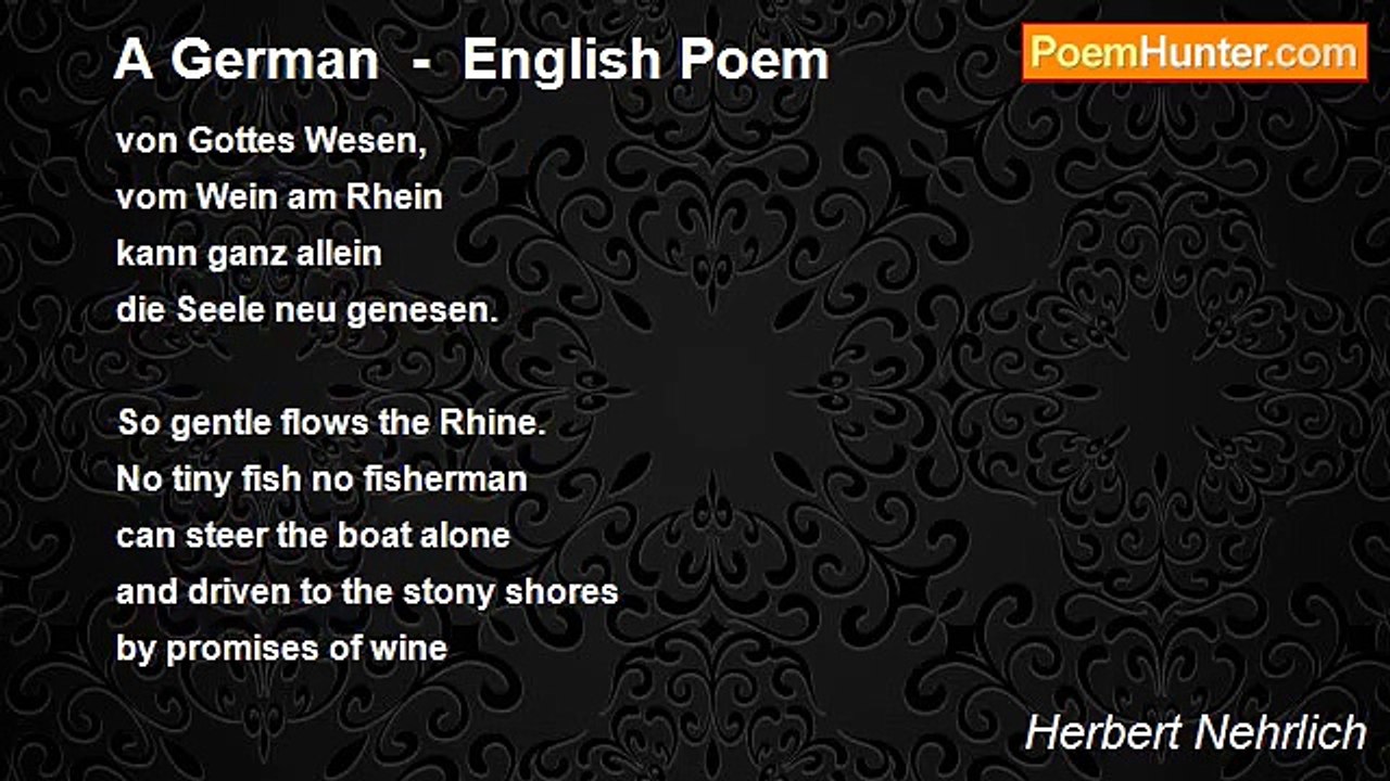 Herbert Nehrlich - A German  -  English Poem