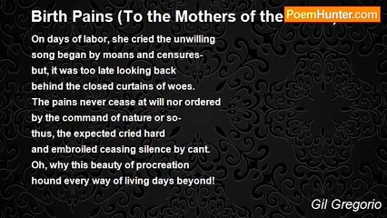 Gil Gregorio - Birth Pains (To the Mothers of the World)