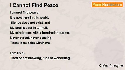 Katie Cooper - I Cannot Find Peace