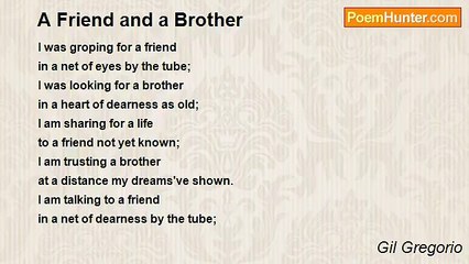 Gil Gregorio - A Friend and a Brother