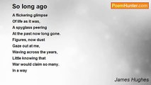 James Hughes - So long ago