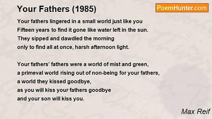 Max Reif - Your Fathers (1985)