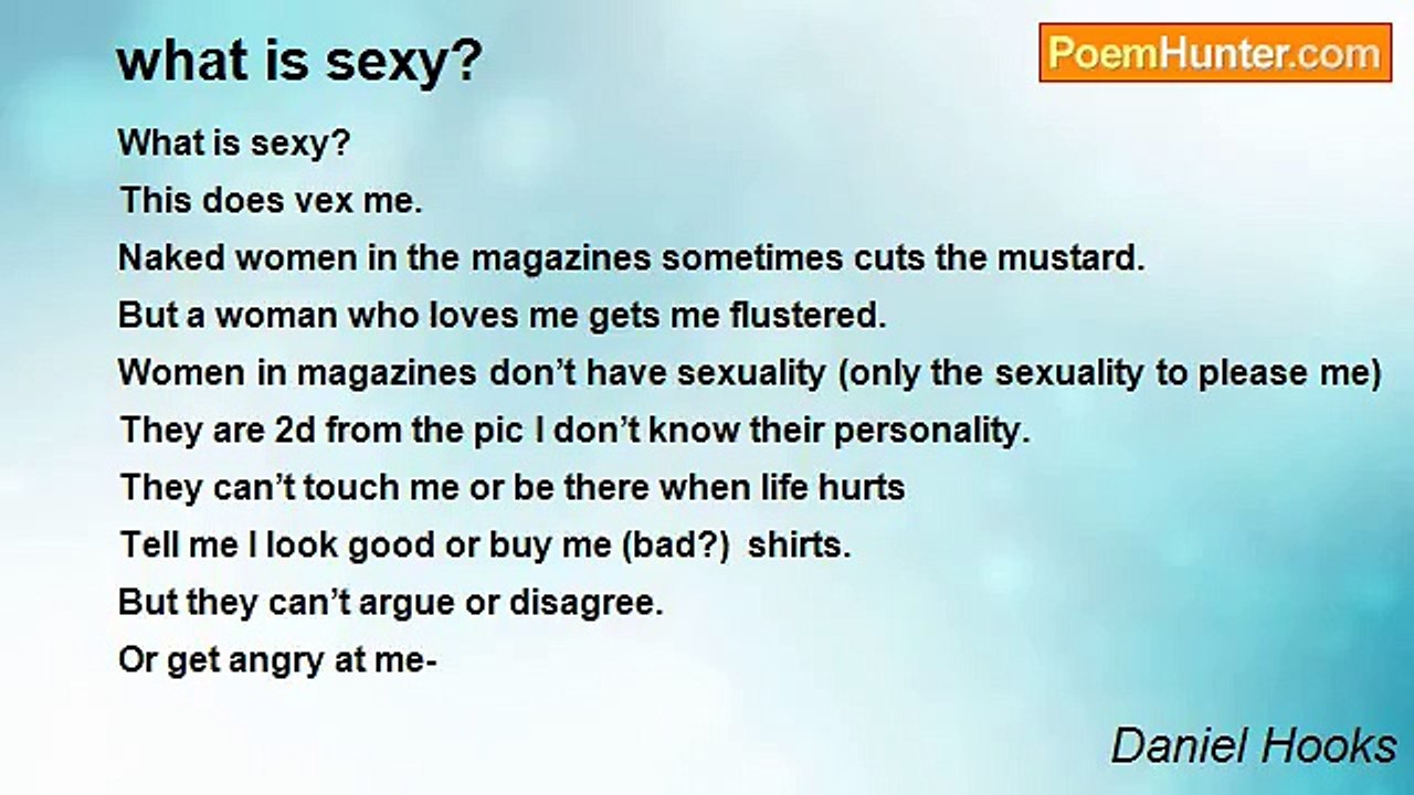 Daniel Hooks - what is sexy?