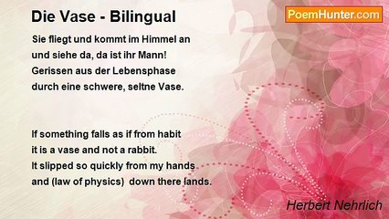 Herbert Nehrlich - Die Vase - Bilingual