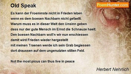 Herbert Nehrlich - Old Speak