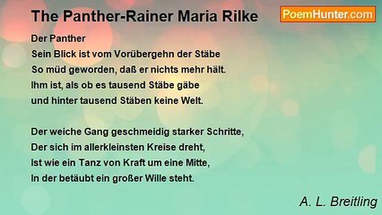 A. L. Breitling - The Panther-Rainer Maria Rilke