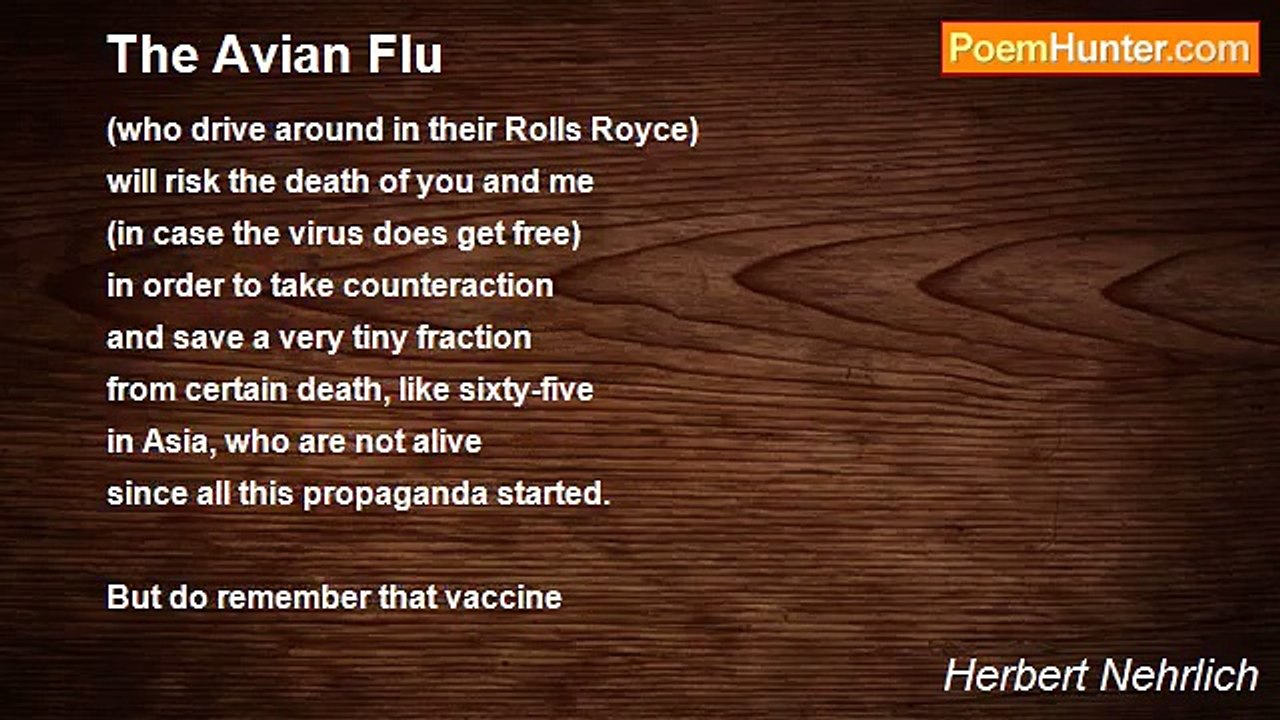 Herbert Nehrlich - The Avian Flu