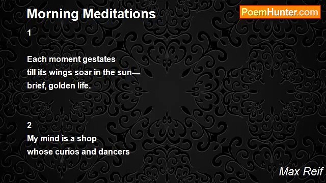 Max Reif - Morning Meditations
