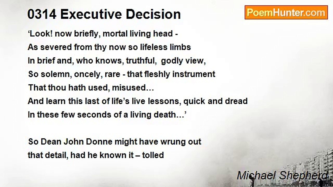 Michael Shepherd - 0314 Executive Decision